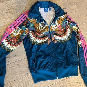 adidas Multicolor Bomber Jacket with Pink Accents